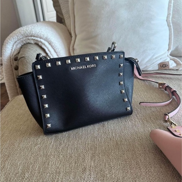 (2) Michael Kors Selma Studded Crossbody - Picture 2 of 9